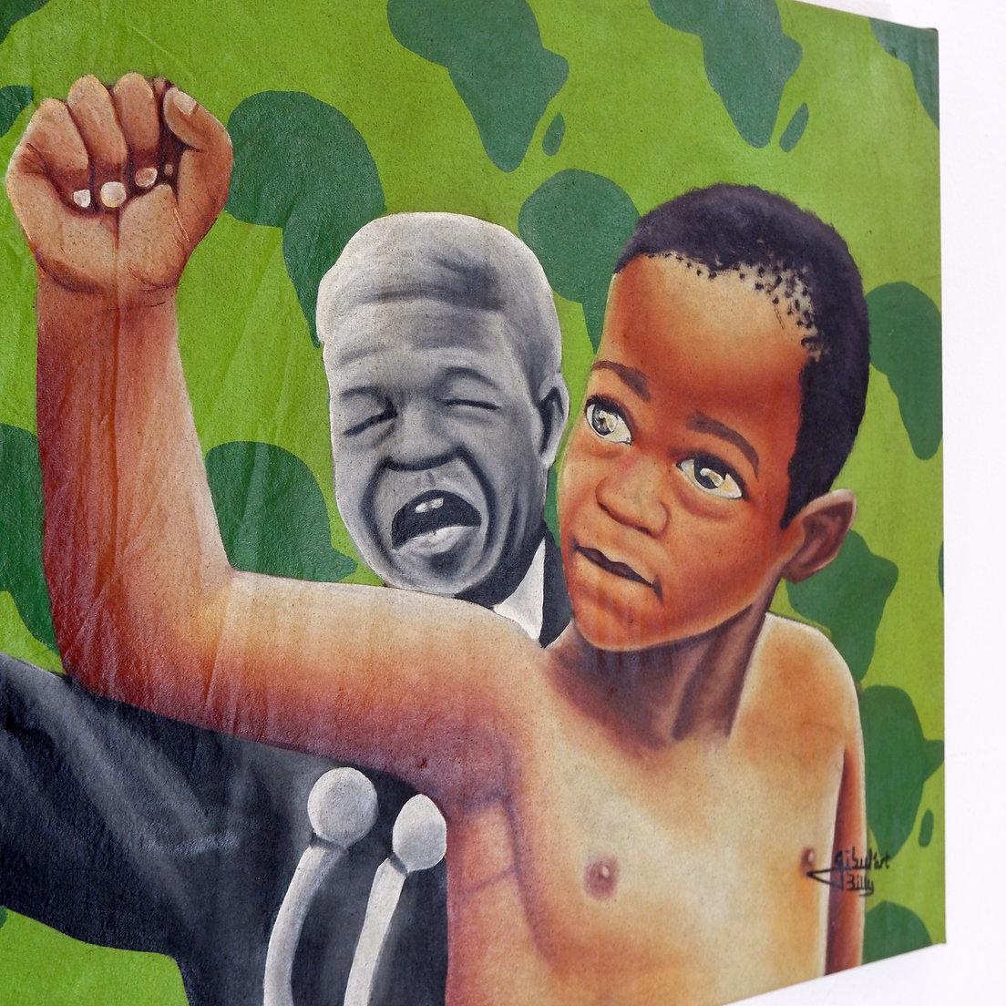 Billy Gubul'Art Zeitgenössische afrikanische Kunst - Acryl auf Stoff - 21. im Angebot 5
