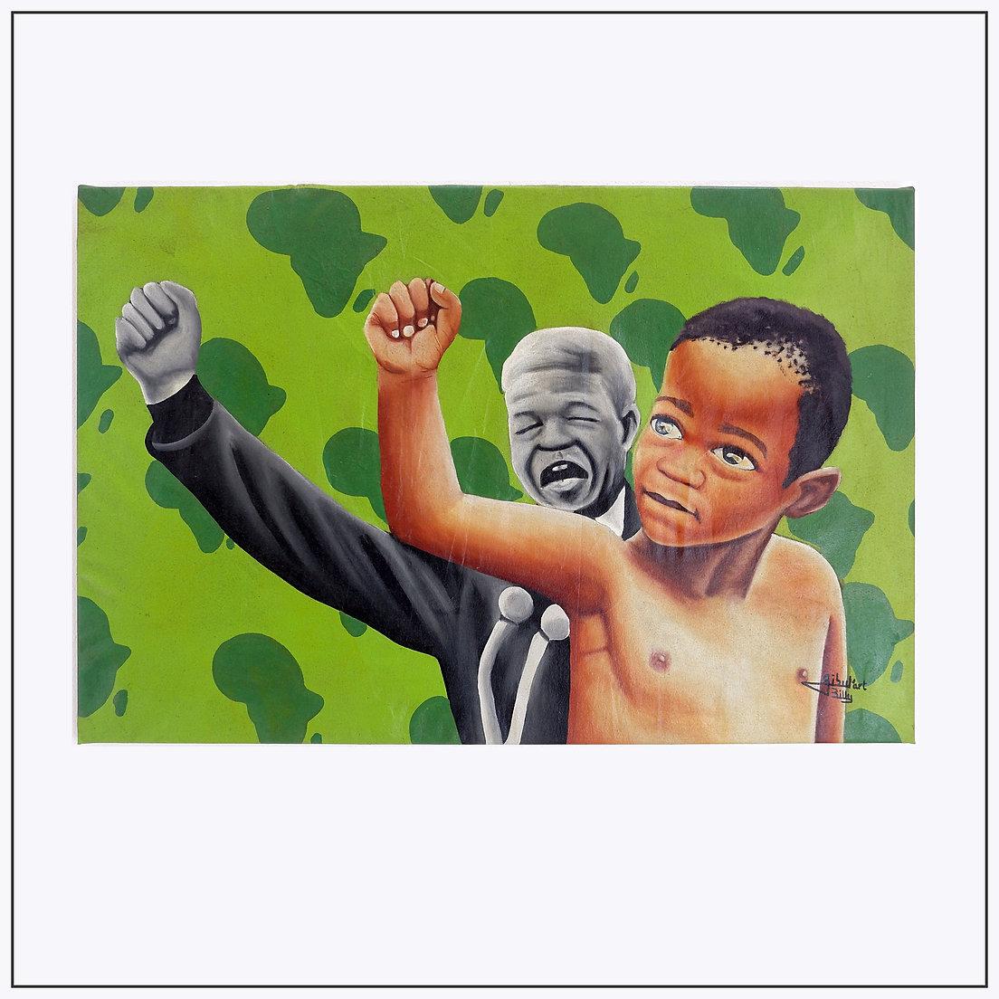 Billy Gubul'Art Zeitgenössische afrikanische Kunst - Acryl auf Stoff - 21. (21. Jahrhundert und zeitgenössisch) im Angebot
