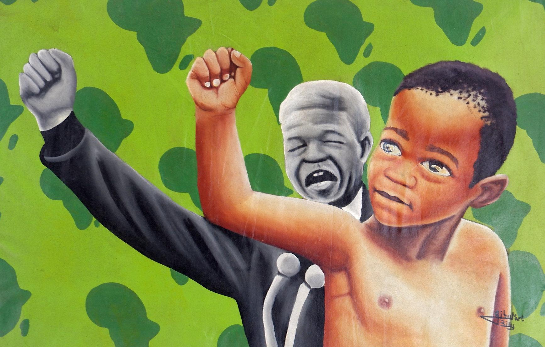 Billy Gubul'Art Zeitgenössische afrikanische Kunst - Acryl auf Stoff - 21. im Angebot 1