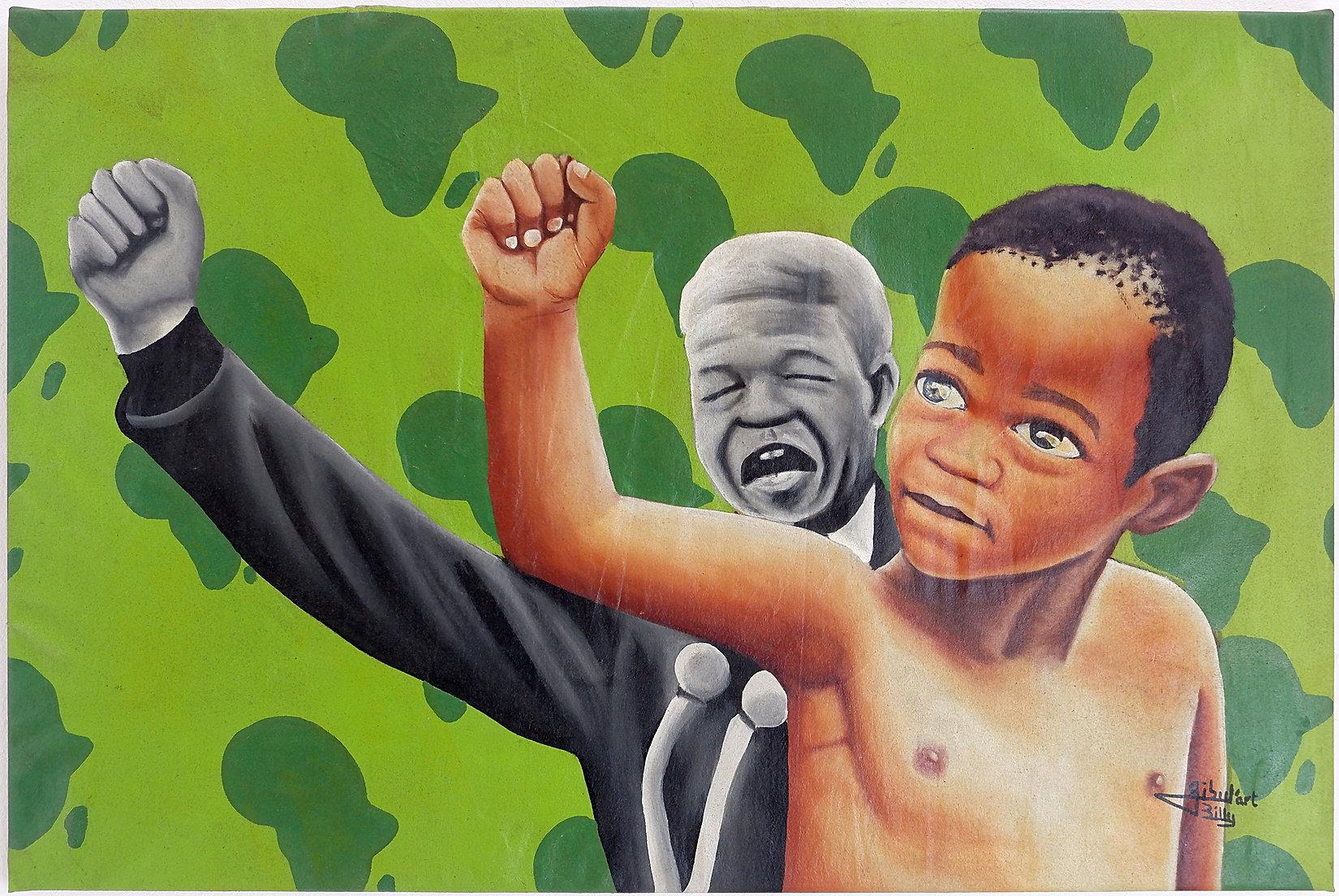 Billy Gubul'Art Zeitgenössische afrikanische Kunst - Acryl auf Stoff - 21. im Angebot 3