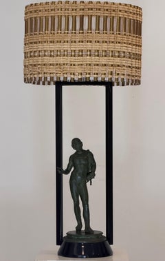 Billy Haines Architectural Table Lamp with Grand Tour Bronze Figure of Narcissus