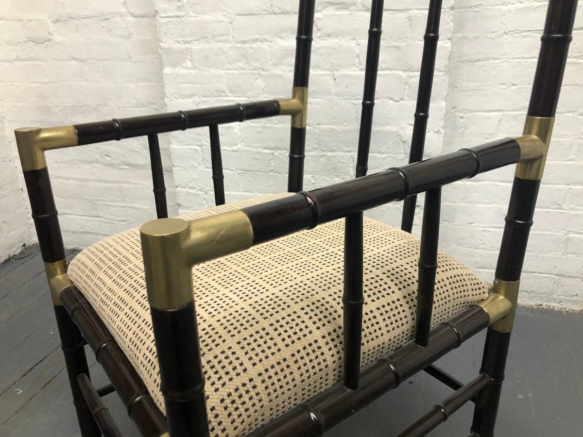 Sillones de bambú sintético estilo Billy Haines Bronce en venta