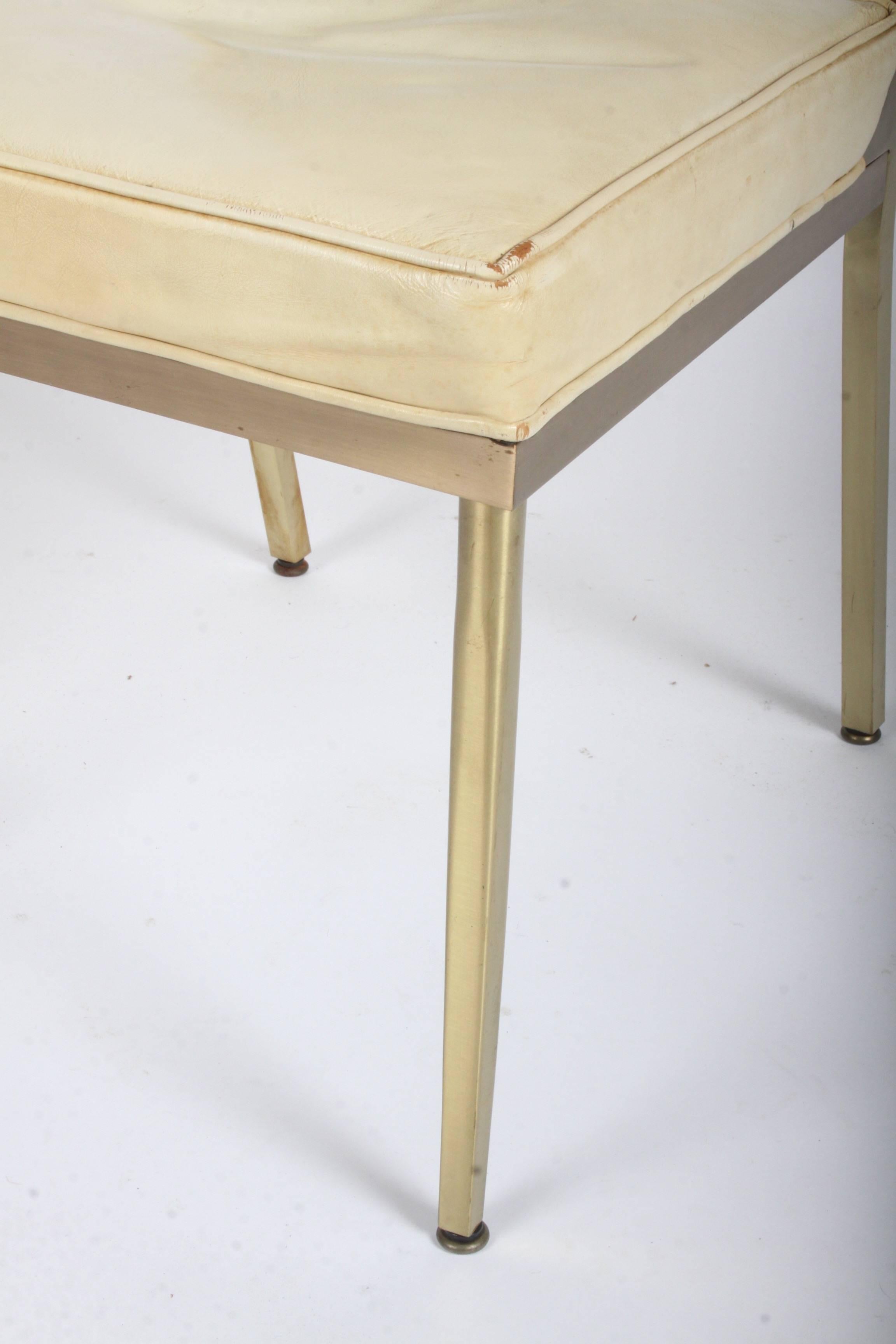 Billy Haines Style Mid-Century Modern Brass Desk Chair 4