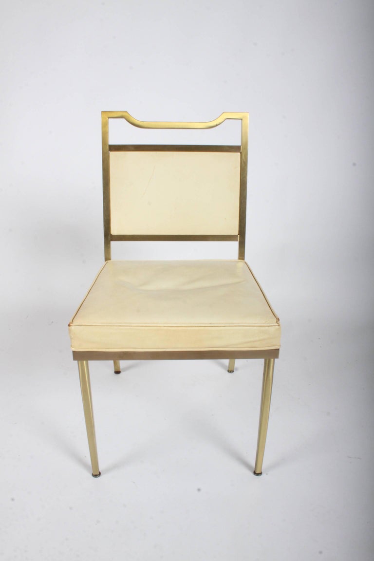 Billy Haines Style MidCentury Modern Brass Desk Chair at 1stDibs