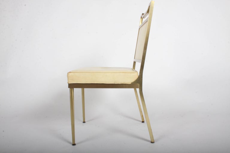 Billy Haines Style MidCentury Modern Brass Desk Chair at 1stDibs