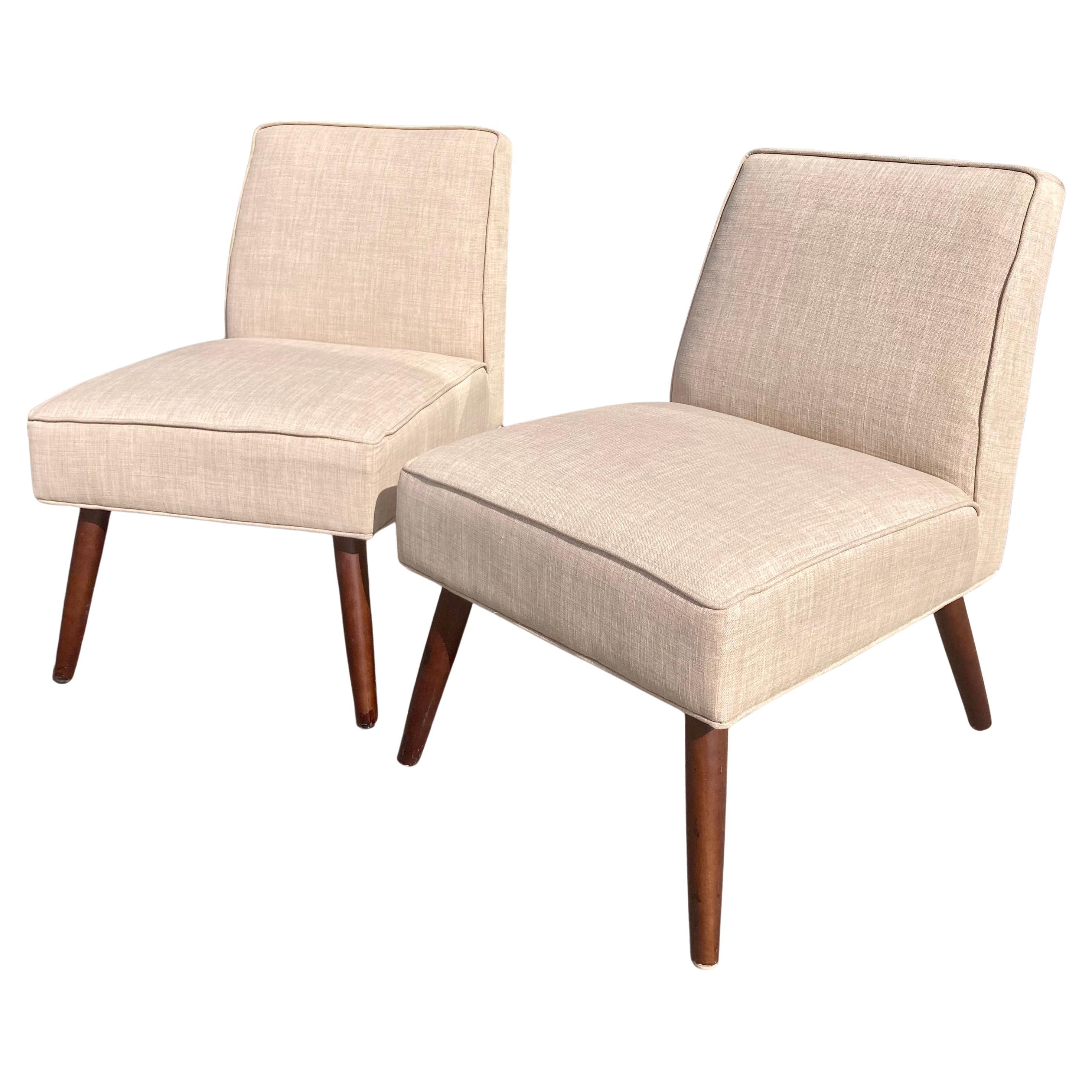 Billy Haines Style Slipper Chairs, a Pair