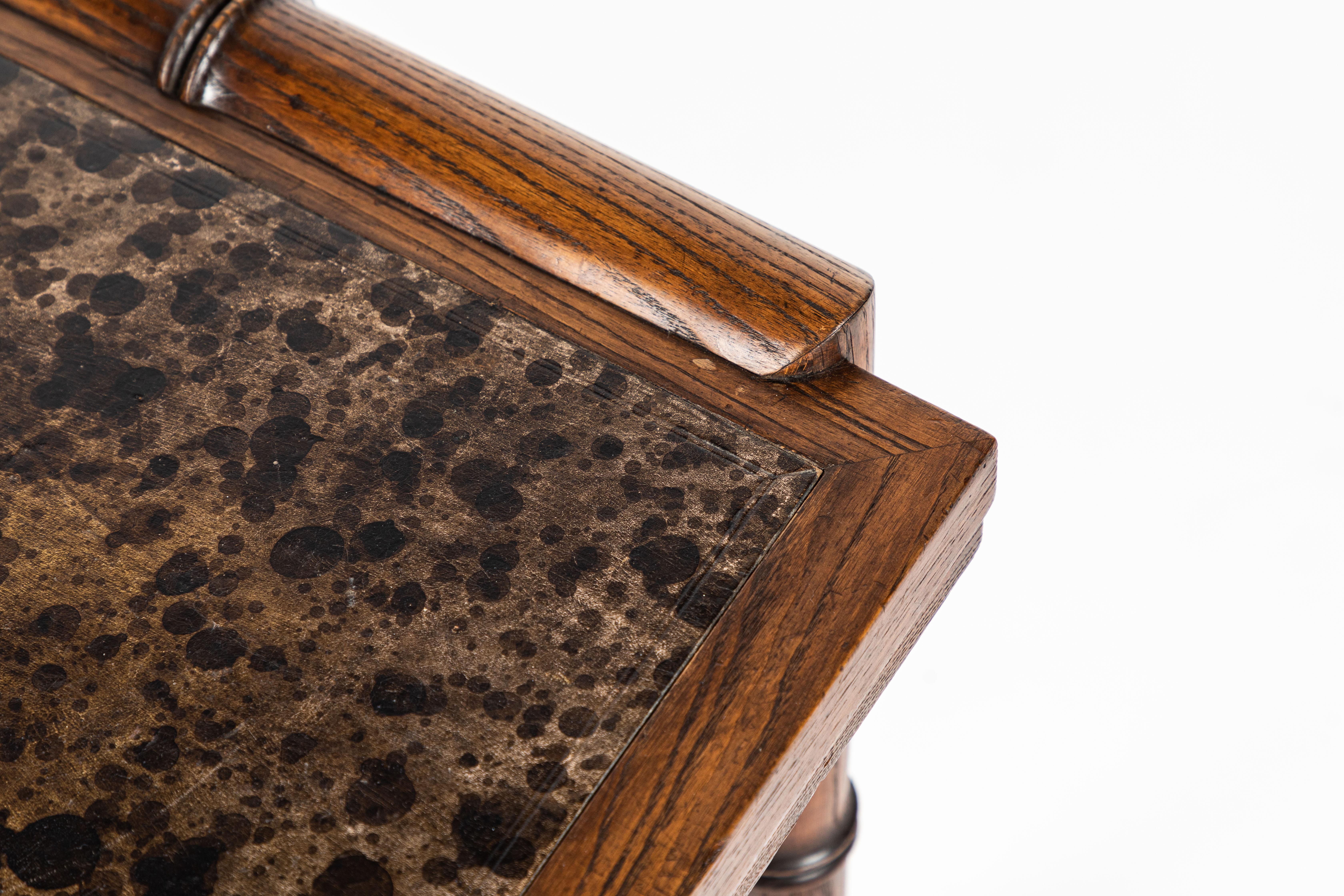 Leather Billy Haines Trapezoidal Occasional Table