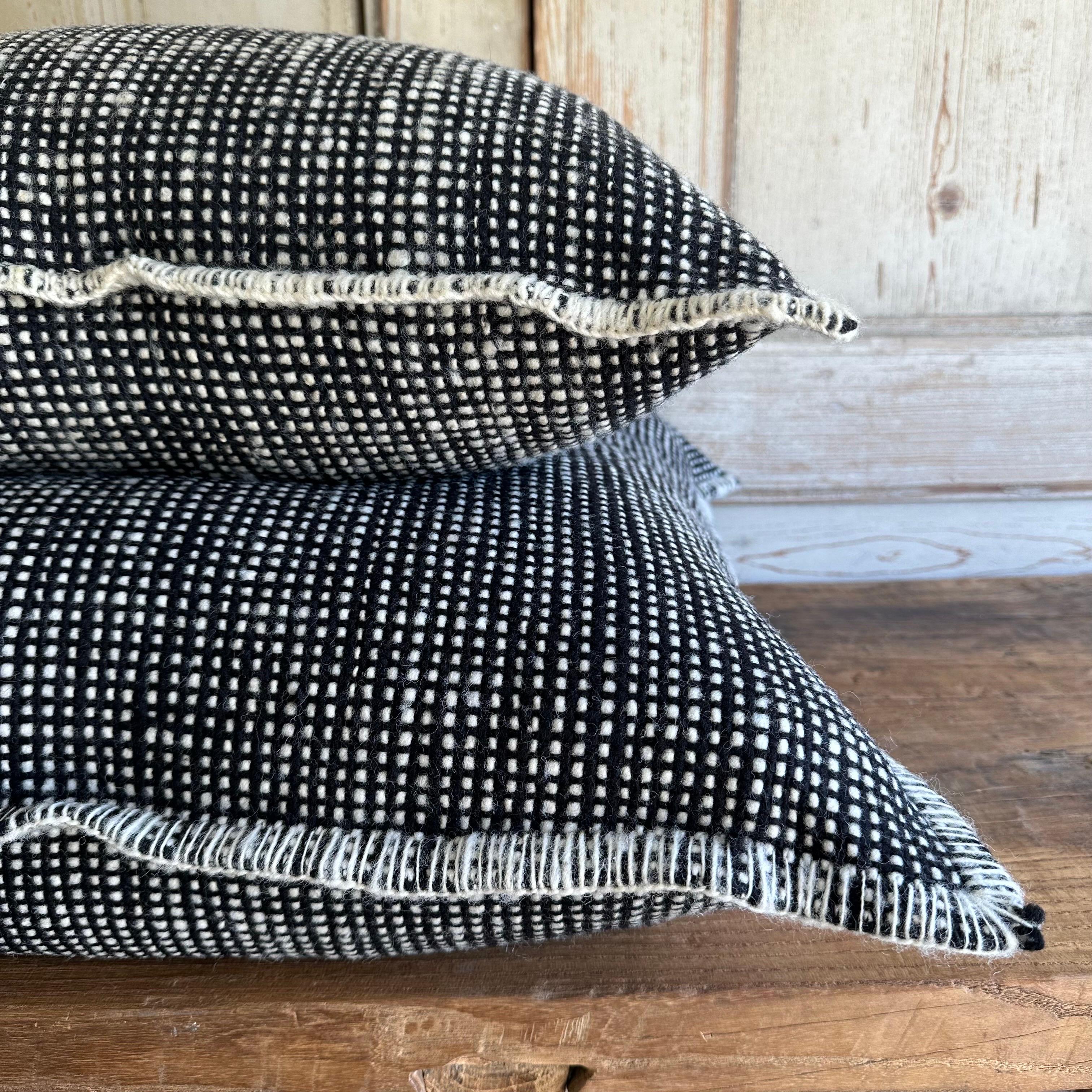 Contemporary Billy Hand Made Wool Accent Pillow For Sale