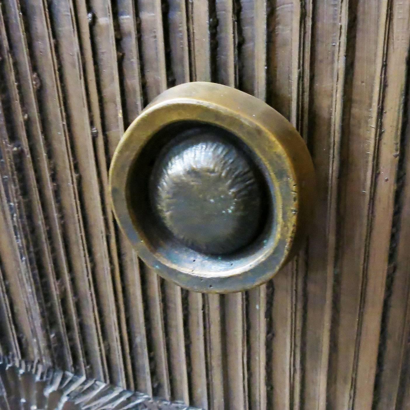 Late 20th Century Billy Joe McCarroll and David Gillespe Brutalist Bronze Door with Custom Handle