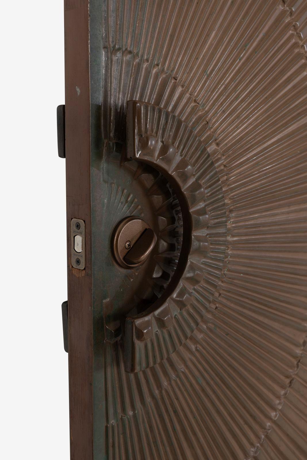 Billy Joe McCarroll and David Gillespie Bronze Brutalist Heroic Sunburst Doors For Sale 9