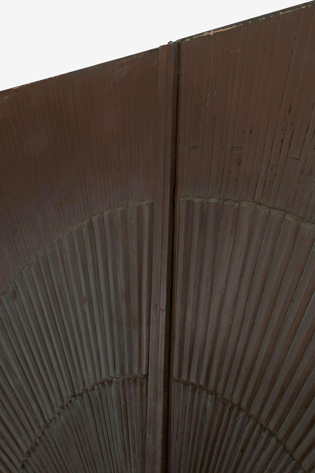 Billy Joe McCarroll and David Gillespie Bronze Brutalist Heroic Sunburst Doors 1970's
Forms and Surfaces, Inc.
These stunning doors, designed by Billy Joe McCarroll and David Gillespie, embody the iconic Heroic Sunburst style, merging artistic