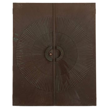 Billy Joe McCarroll and David Gillespie Bronze Brutalist Heroic Sunburst Doors