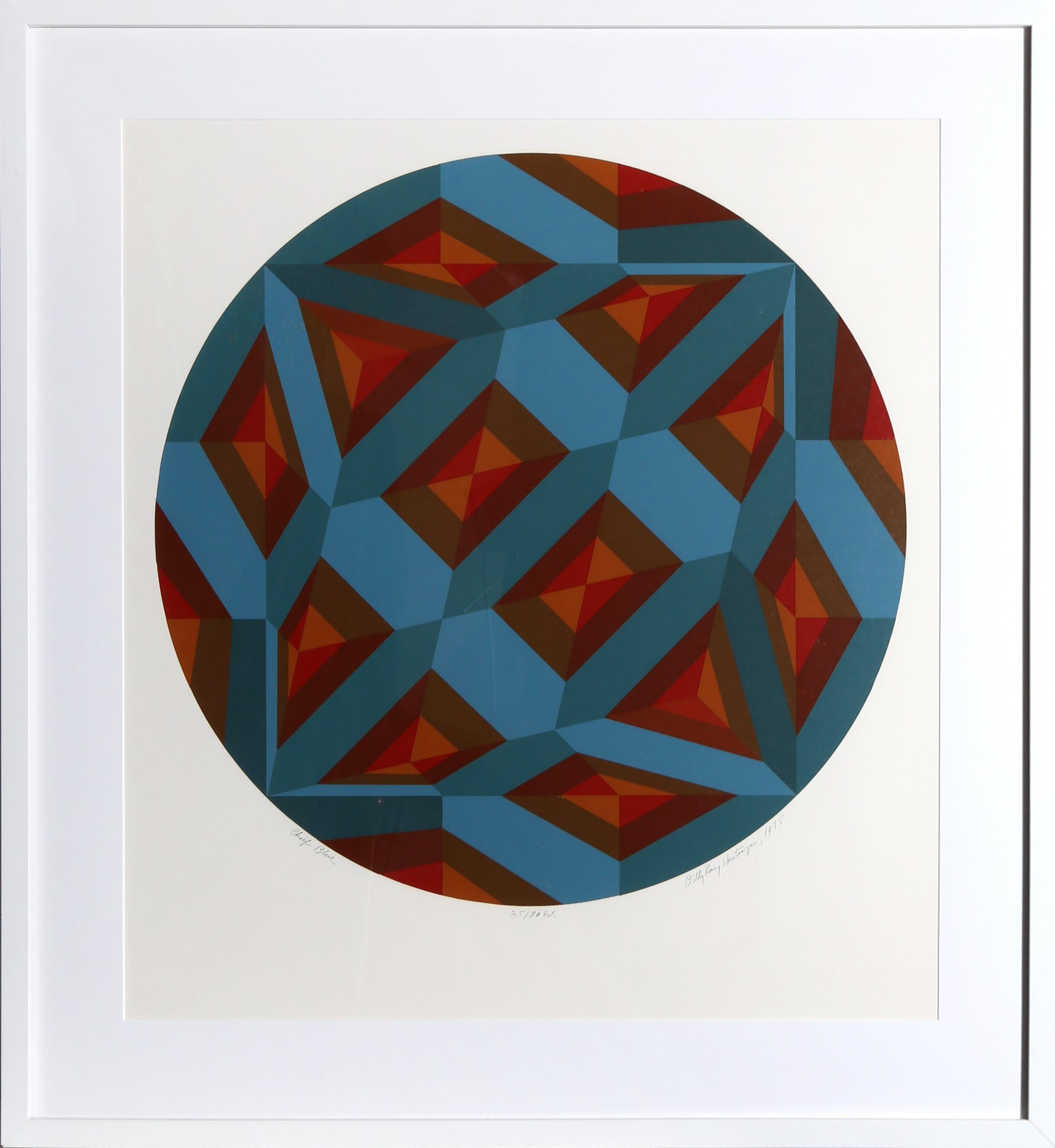 Billy Ray Hastings Abstract Print - Chief Blue