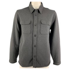 BILLY REID Size XL Gray Cotton Polyester Shirt Jacket
