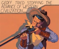 Advance of Western Civilization_Billy Schenck_Oil_ Figurative/Text/Pop Western