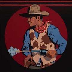 Gunslinger_ Billy Schenck_Oil/Canvas_ Portrait/Text/Pop Western