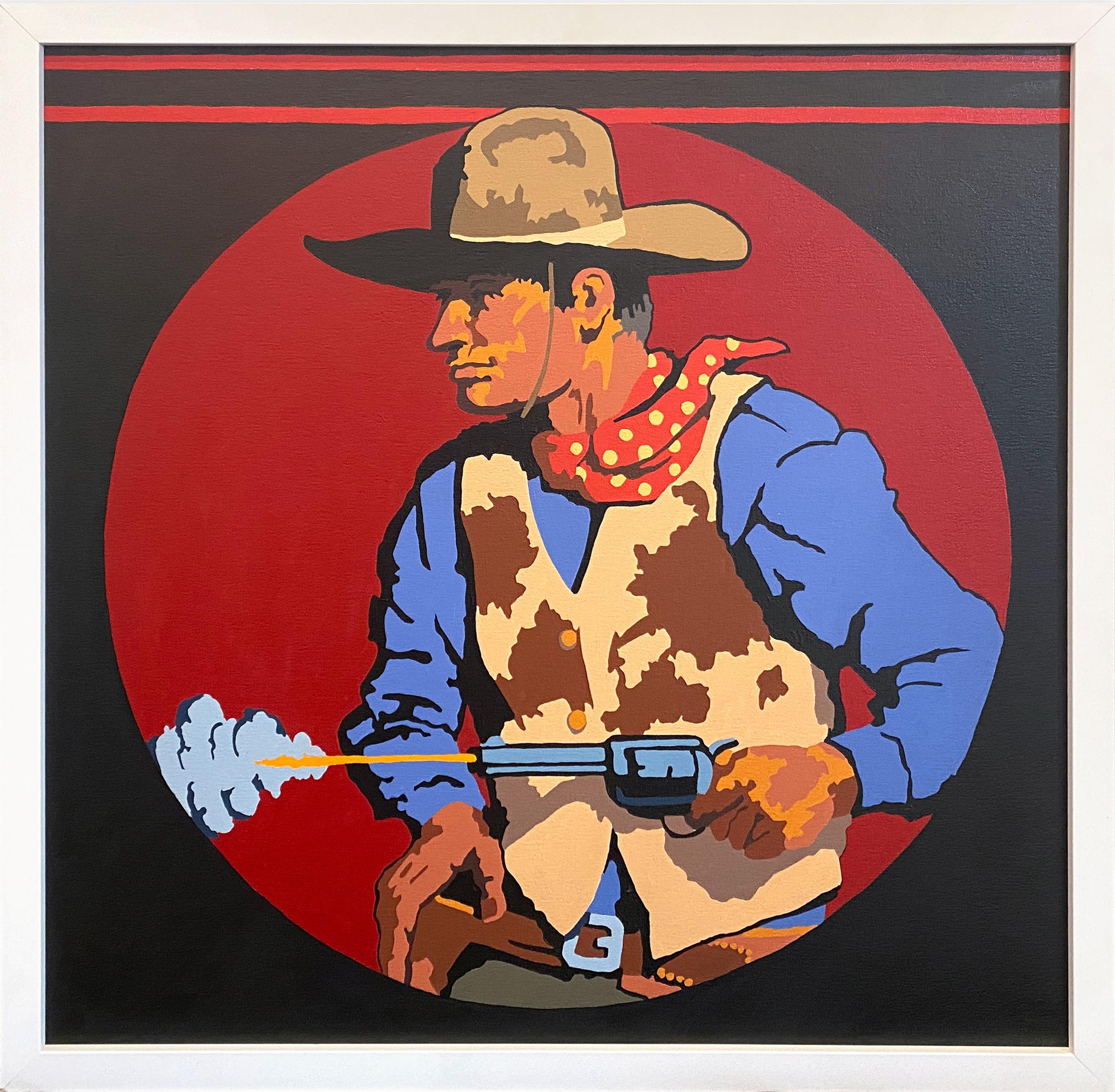 Gunslinger_ Billy Schenck_Oil/Canvas_ Portrait/Text/Pop Western