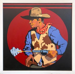Gunslinger_ Billy Schenck_Oil/Canvas_ Portrait/Text/Pop Western