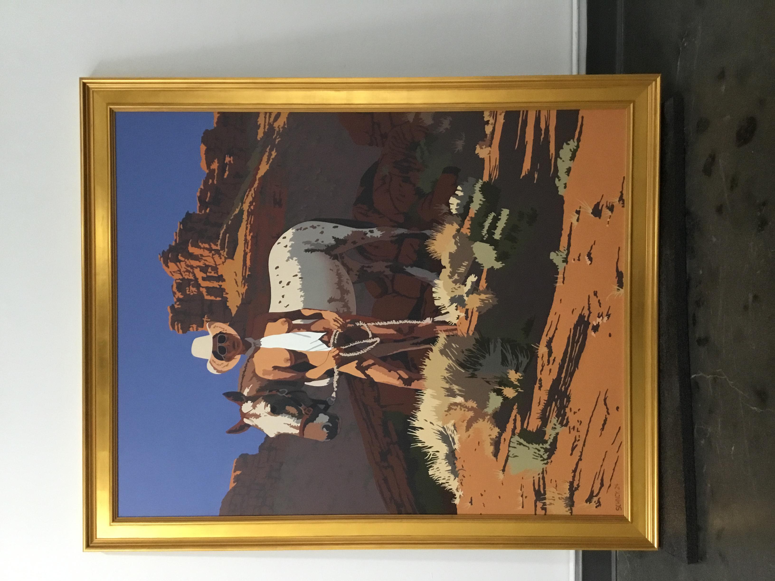 Fedra e il suo cavallo Pegaso - Painting di Billy Schenck