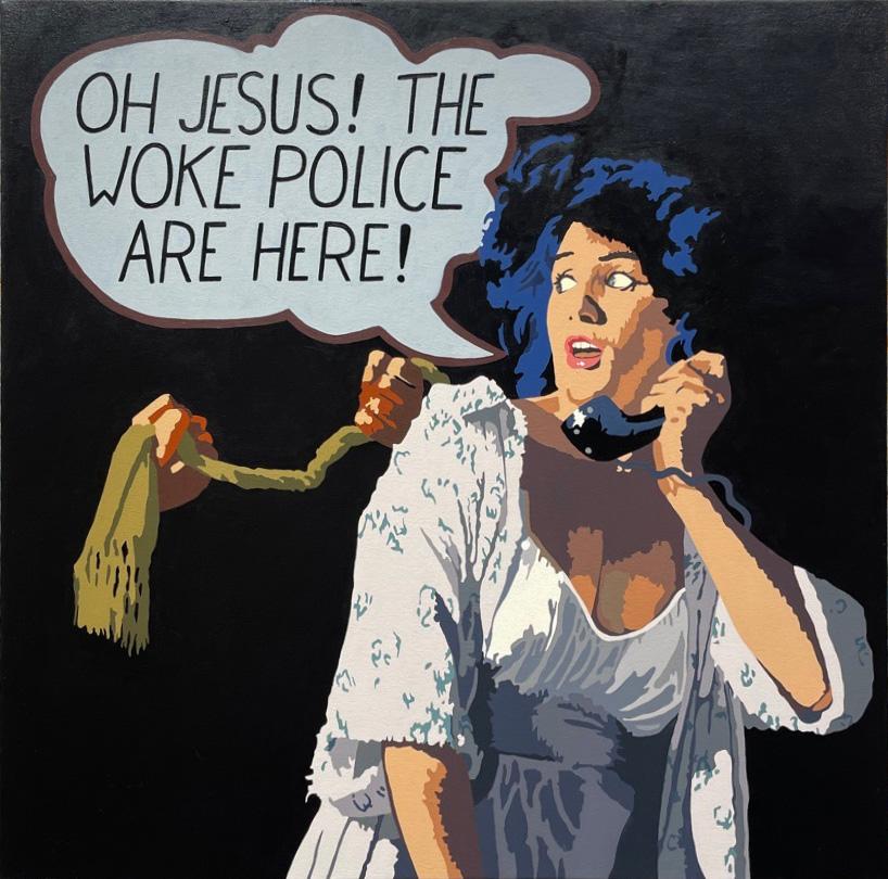 Woke Police - Painting by Billy Schenck