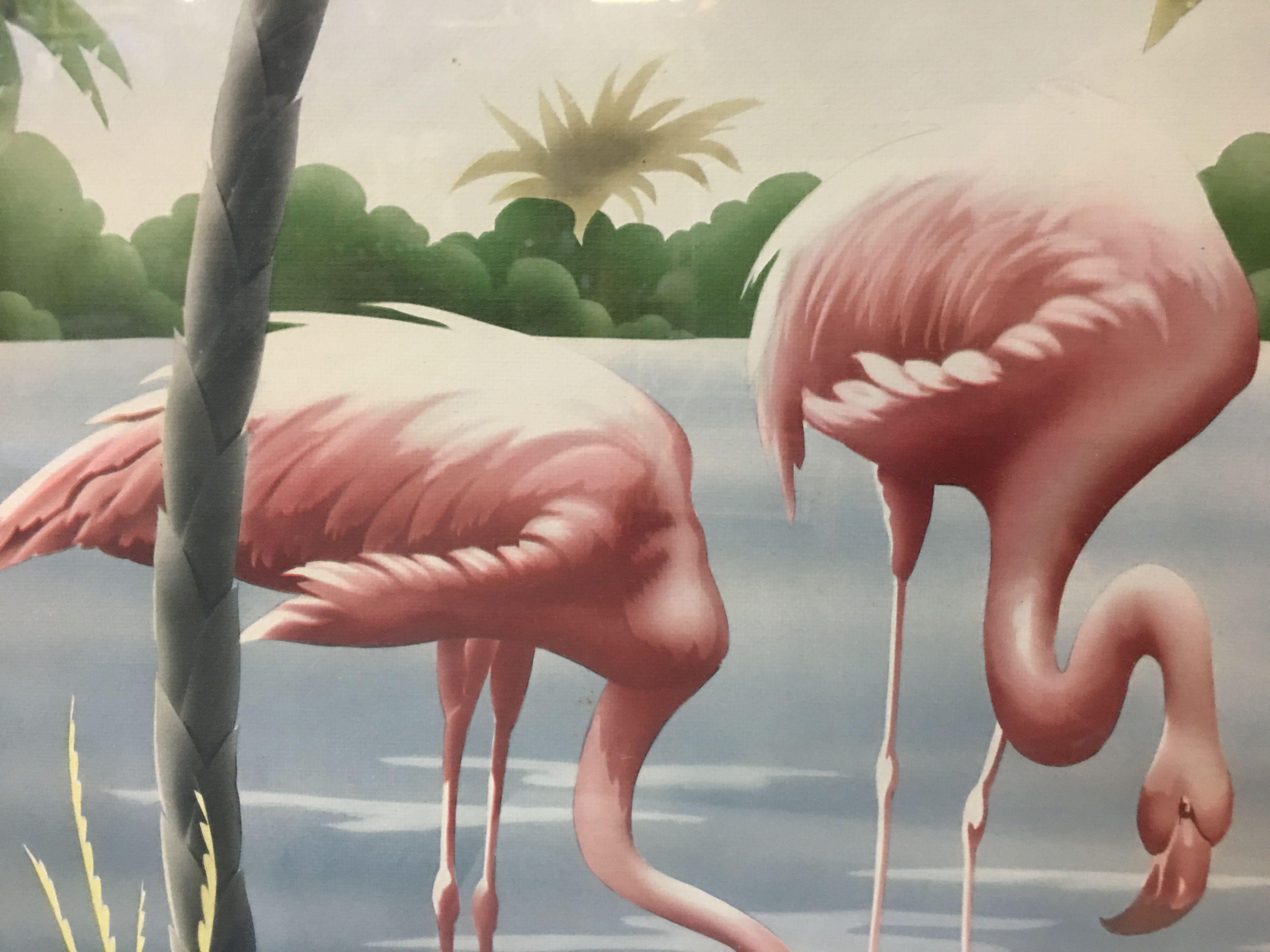 vintage turner flamingo prints