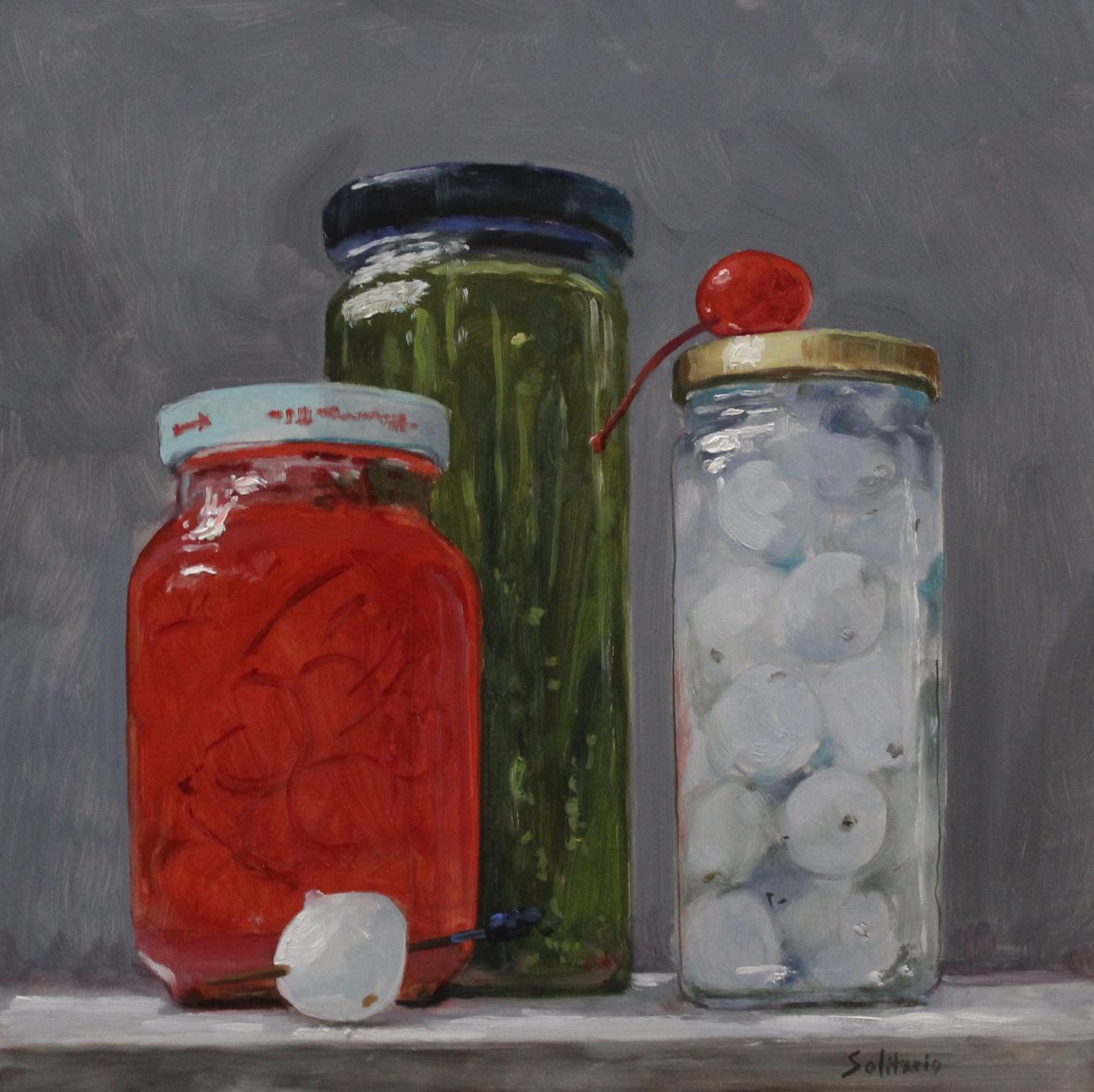 Billy Solitario Still-Life Painting - Cocktail Jars