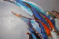 "Crab Claw Bouquet" original oil painting by Billy Solitario