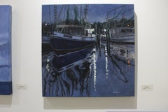 "Ocean Springs Harbor" original oil painting, ocean, ships, by Billy Solitario