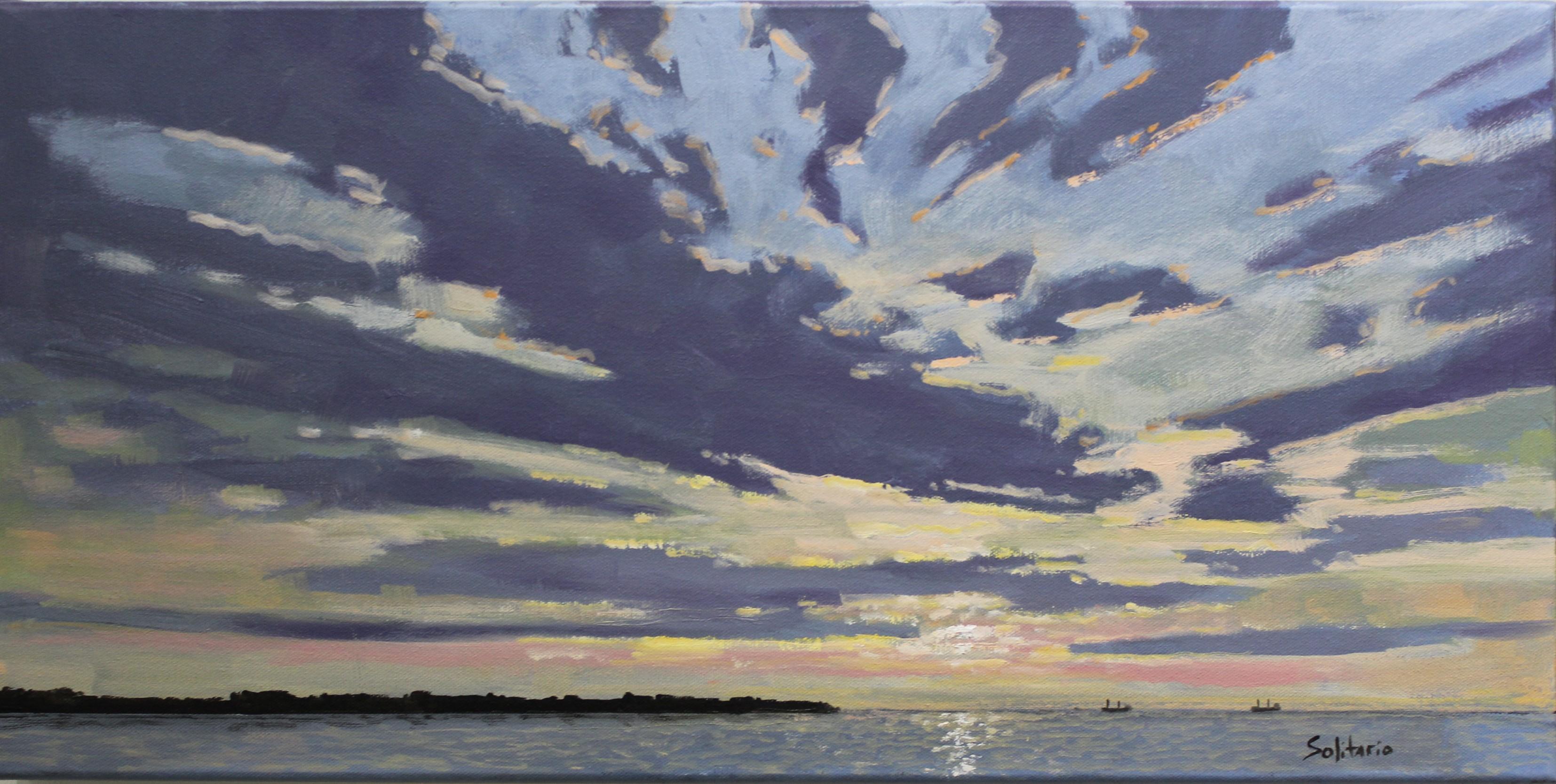 Billy Solitario Landscape Painting - Sunset from the Pelican