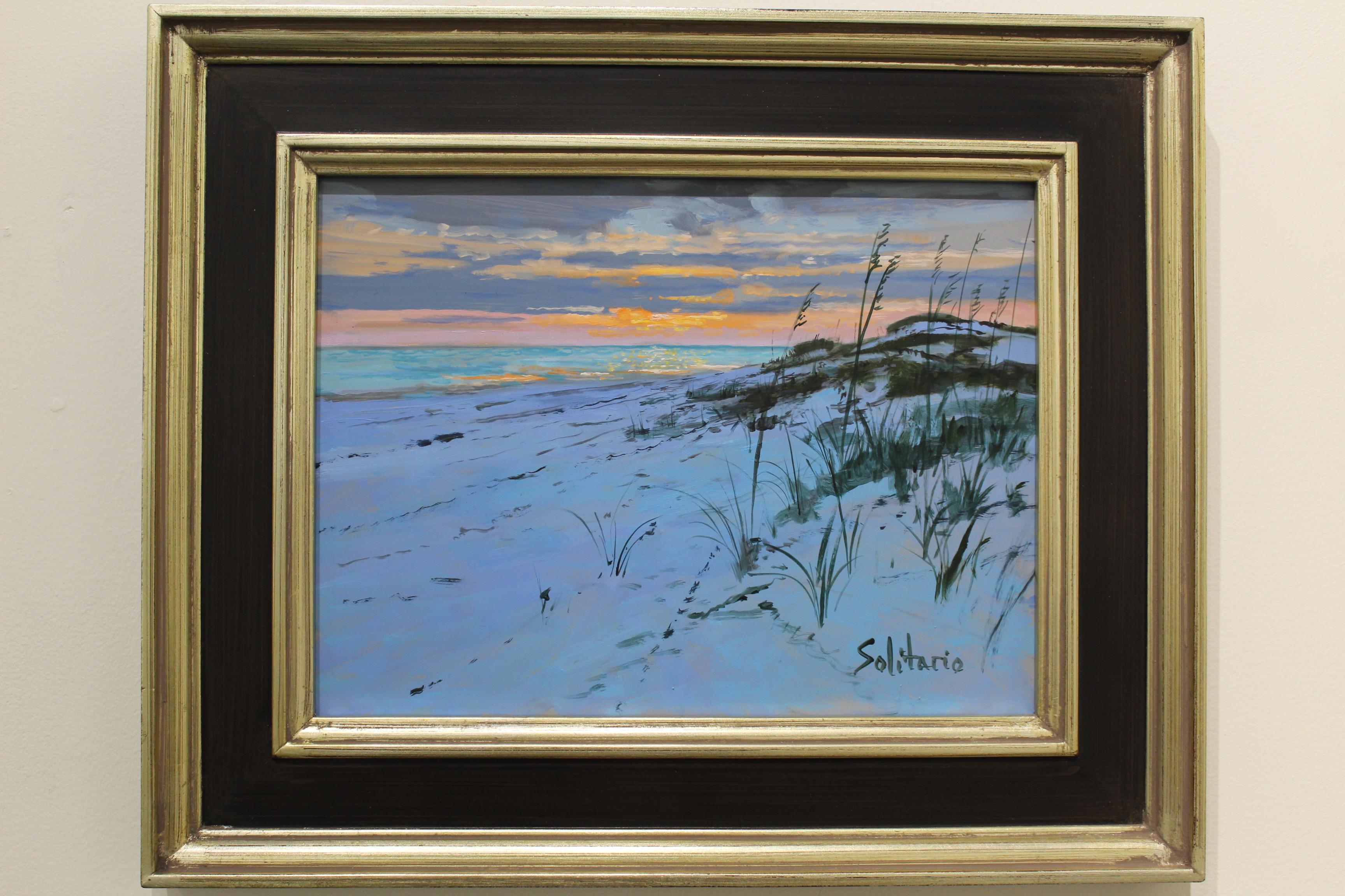 Sunset Southside Horn Island - Painting by Billy Solitario