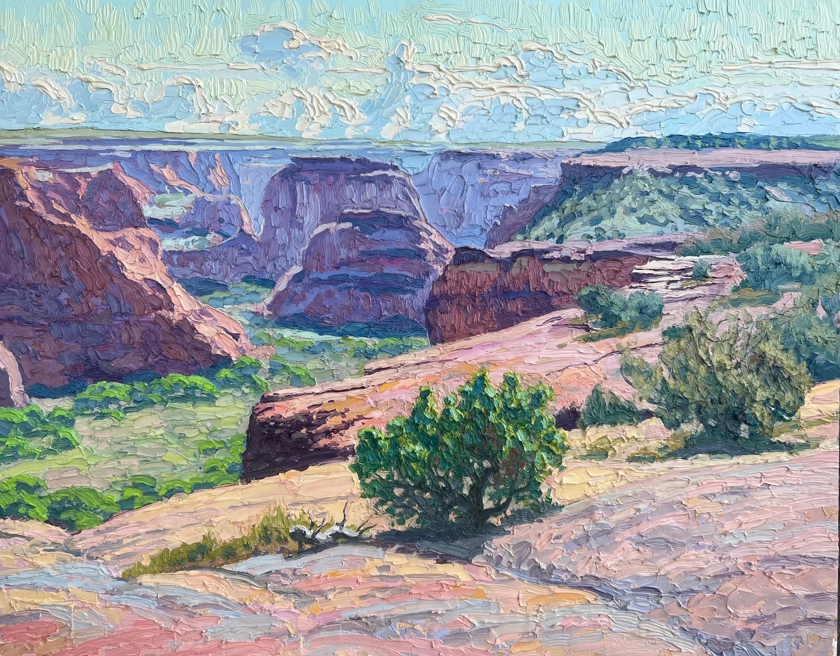 "Above the Junction, Canyon de Chelly" By Billyo O'Donnell, Oil Landscape