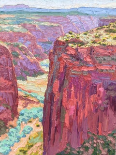"Canyon de Chelly, Torre di roccia" (2024) Di Billyo O'Donnell, Paesaggio a olio