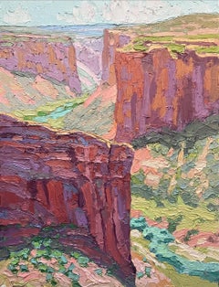 "Valle colorata, Canyon de Chelly" di Billyo O'Donnell, Paesaggio a olio