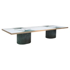 Modern Biloba Dining Table, Marble, 12-Seat, Handmade in Portugal by Greenapple