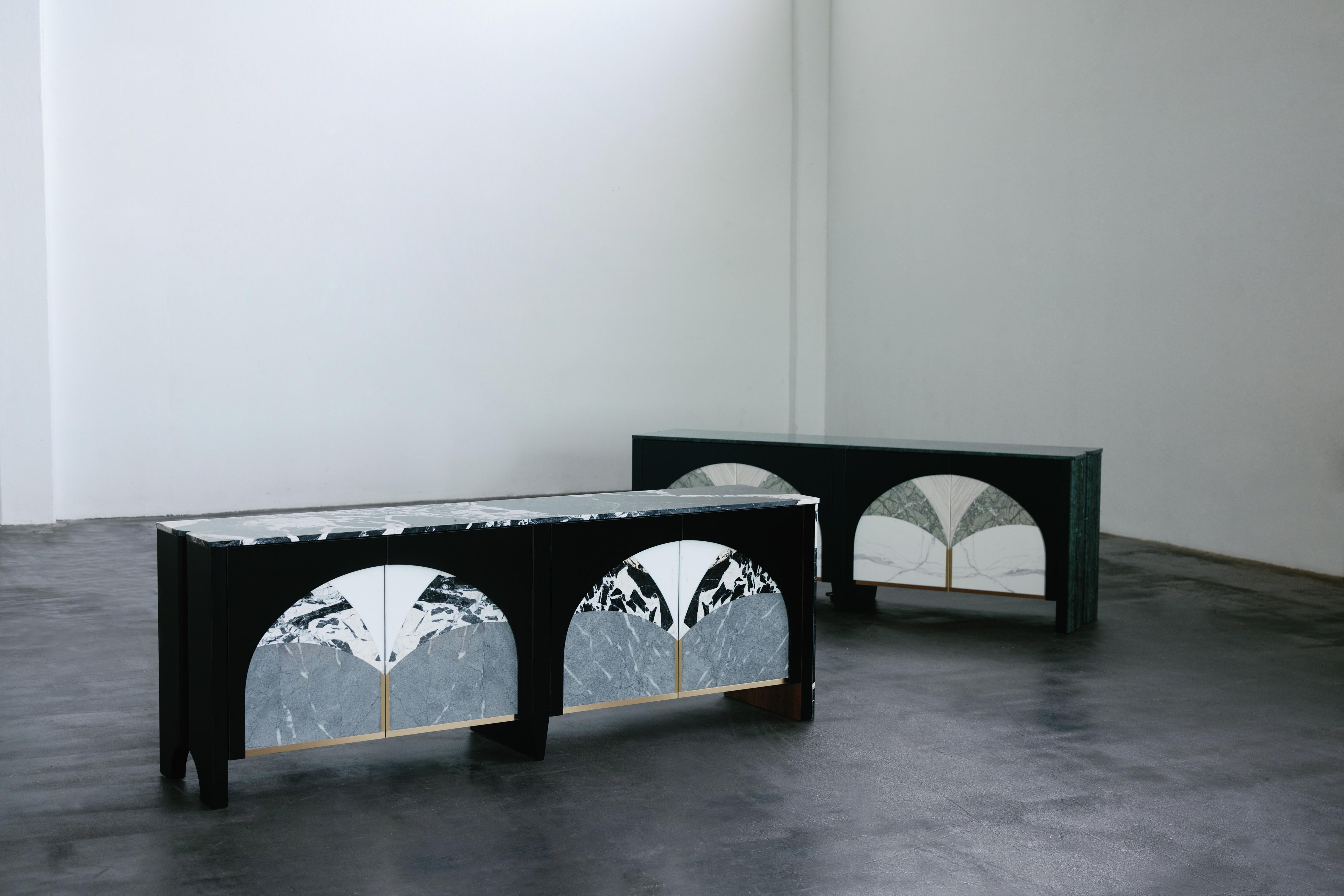 Biloba Marble Sideboard, Cocktail Cabinet, Handmade Portugal Greenapple In New Condition For Sale In Lisboa, PT