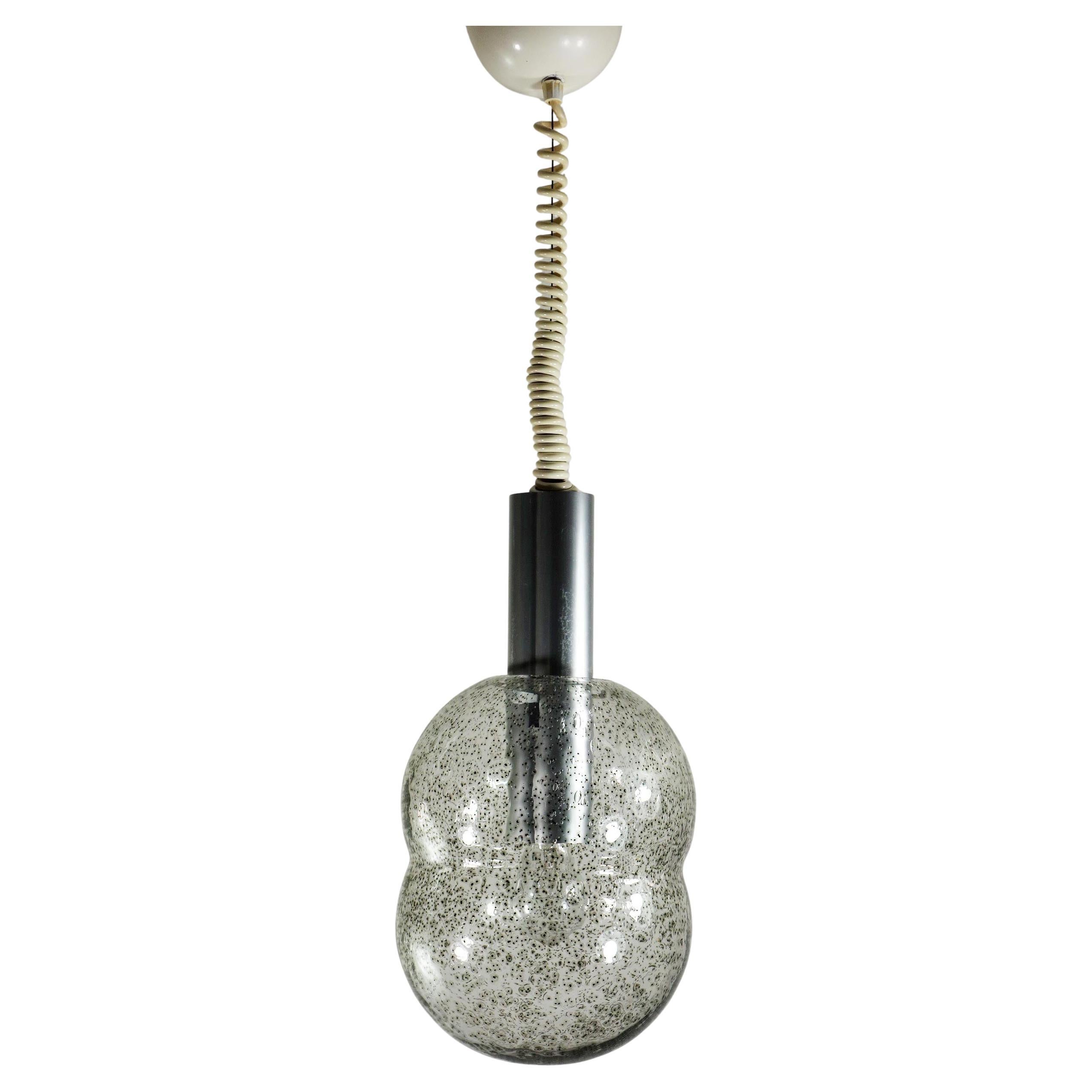 Bilobo Tobia Scarpa for Flos Italian Design 1960 Glass Ceiling Lamp