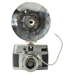 Vintage Bilora Bella 44 Medium Format Moulded Aluminium 127 Film Camera With Meniscus 55