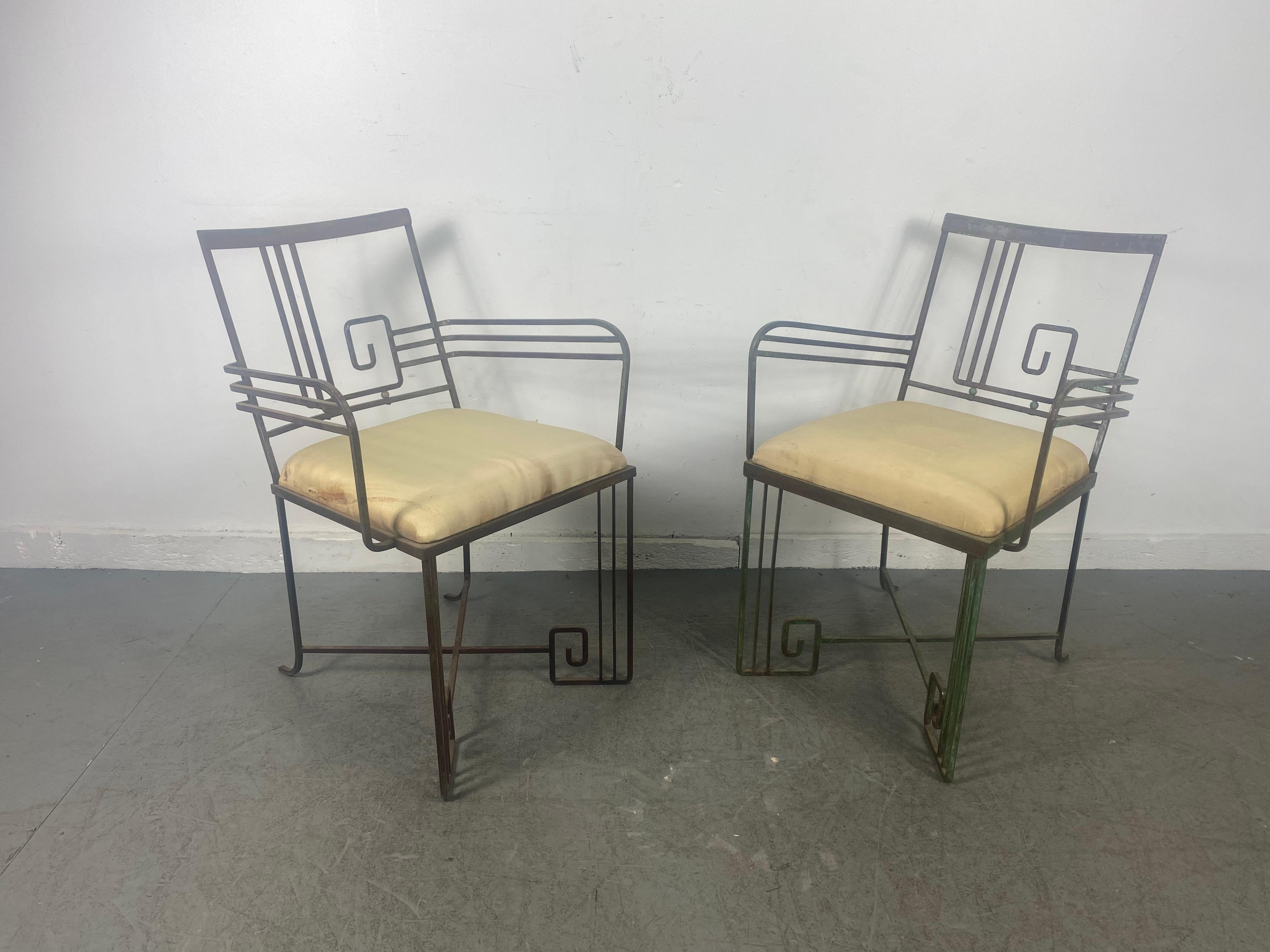 ‘Biltmore’ Wrought Iron Chair's Marina McDonald Jazz Furniture Art Deco For Sale 3