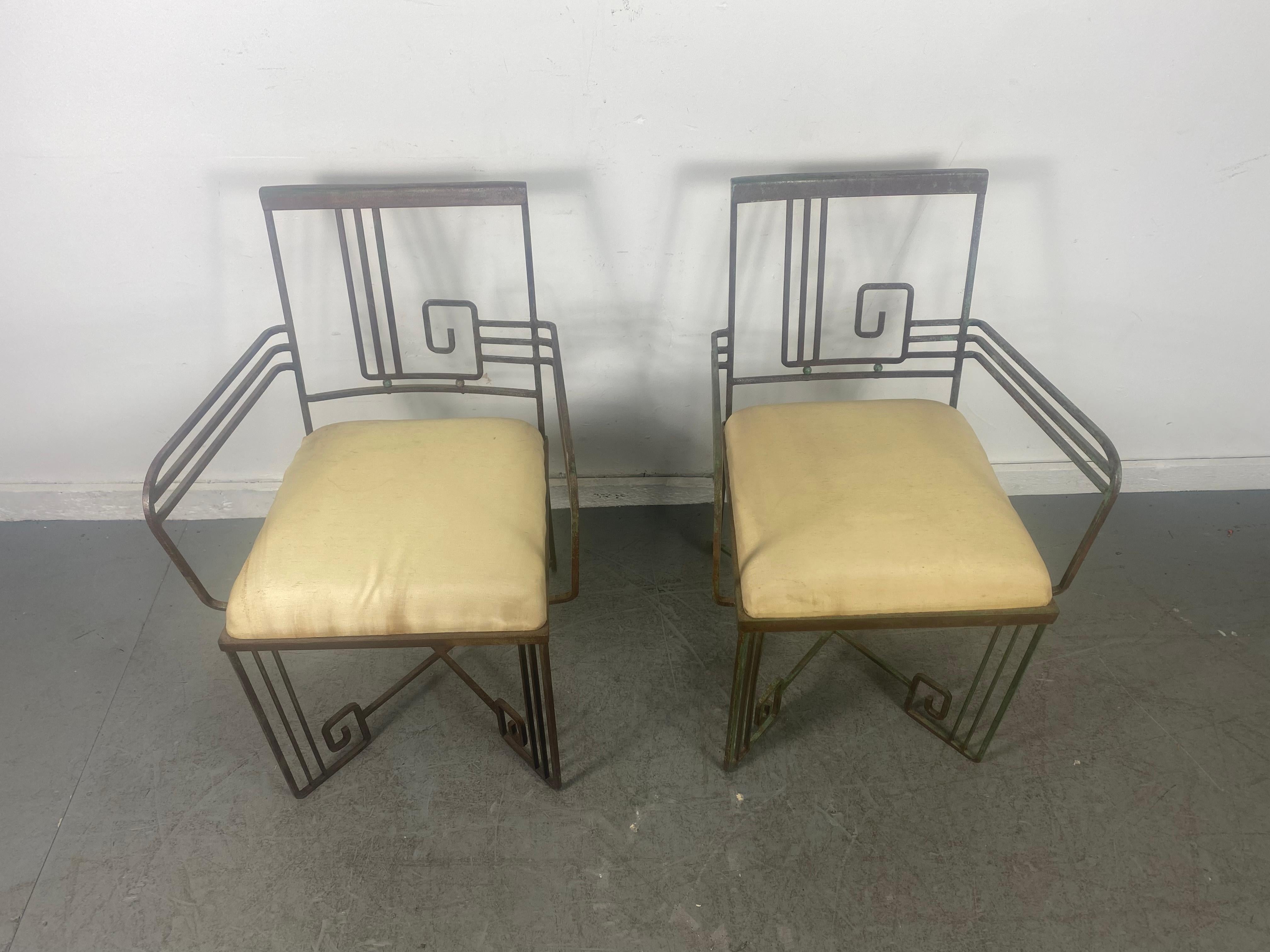 ‘Biltmore’ Wrought Iron Chair's Marina McDonald Jazz Furniture Art Deco For Sale 4