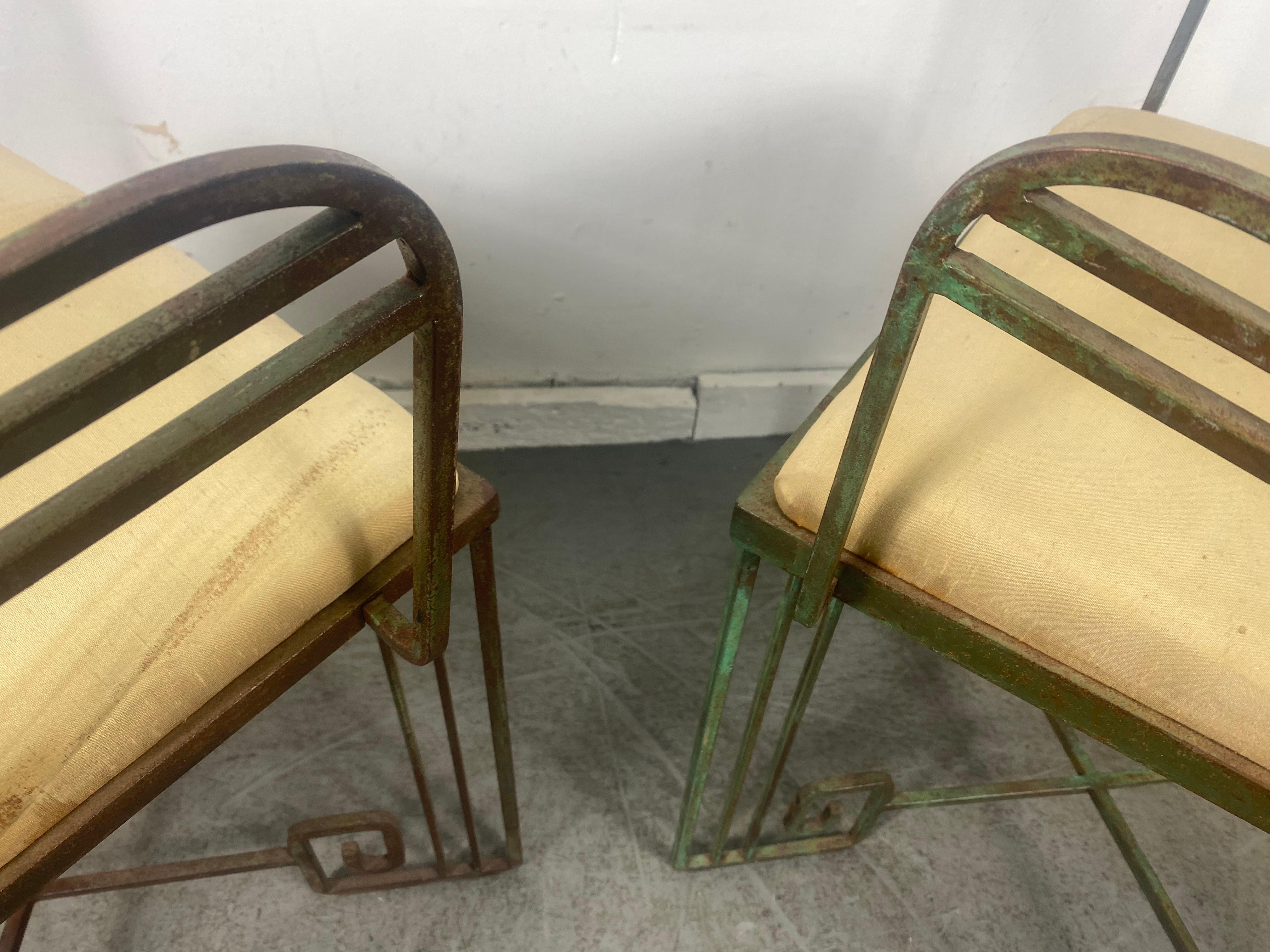 Late 20th Century ‘Biltmore’ Wrought Iron Chair's Marina McDonald Jazz Furniture Art Deco For Sale