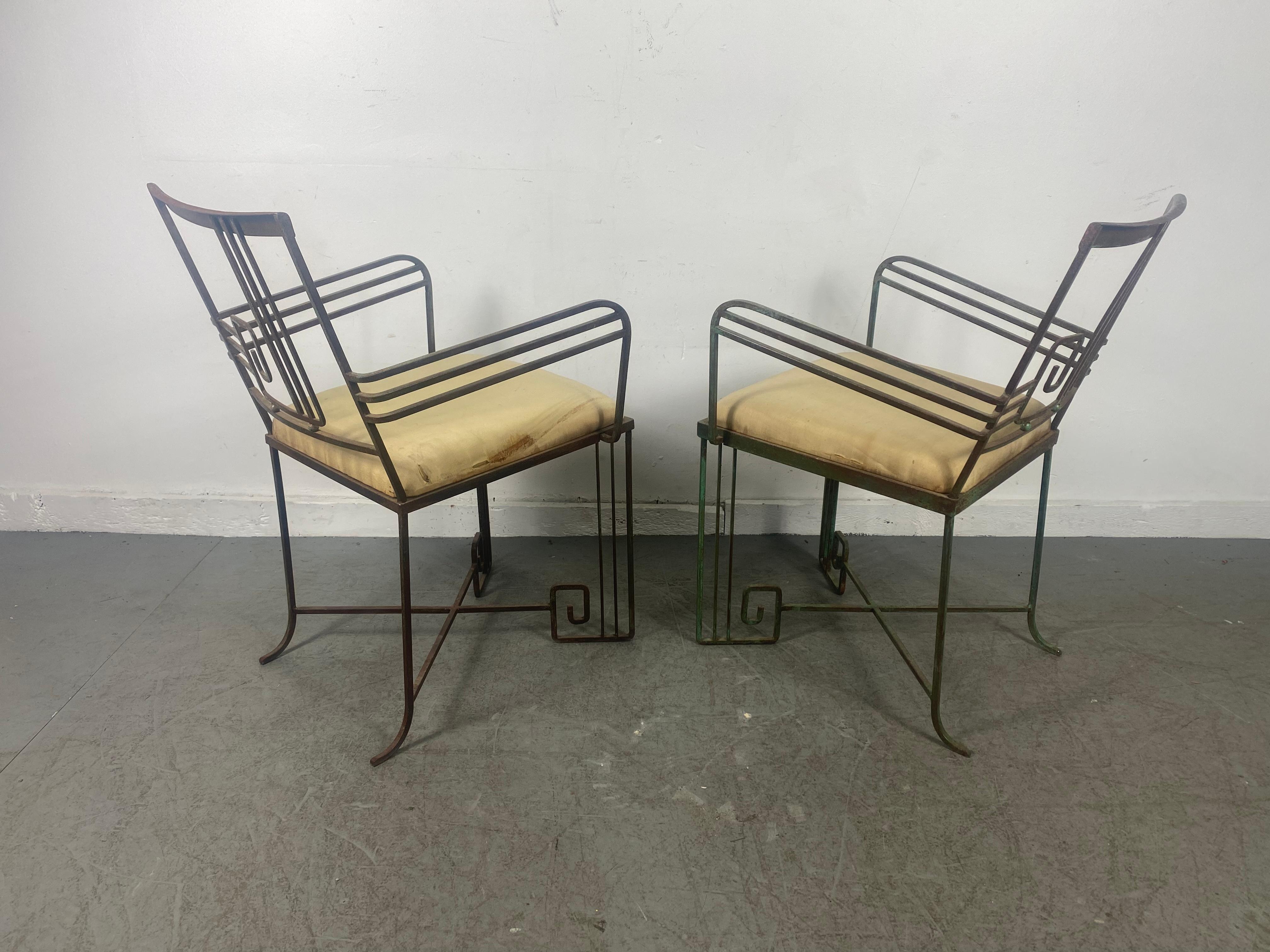 ‘Biltmore’ Wrought Iron Chair's Marina McDonald Jazz Furniture Art Deco For Sale 1