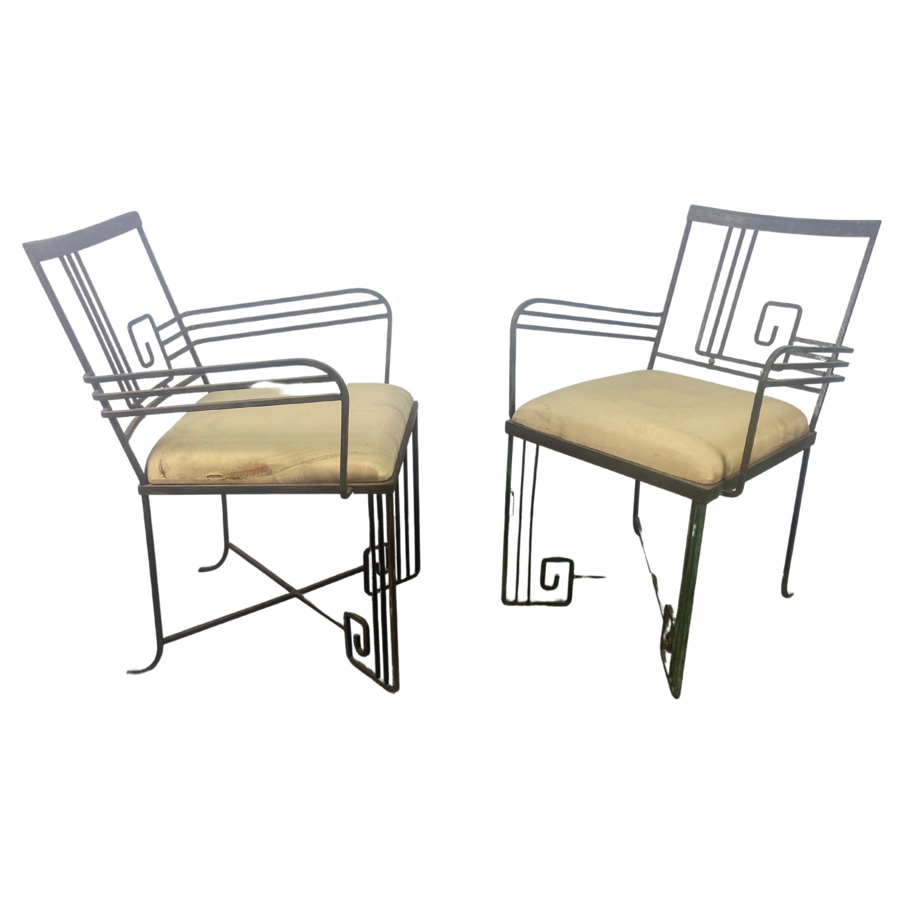 ‘Biltmore’ Wrought Iron Chair's Marina McDonald Jazz Furniture Art Deco For Sale