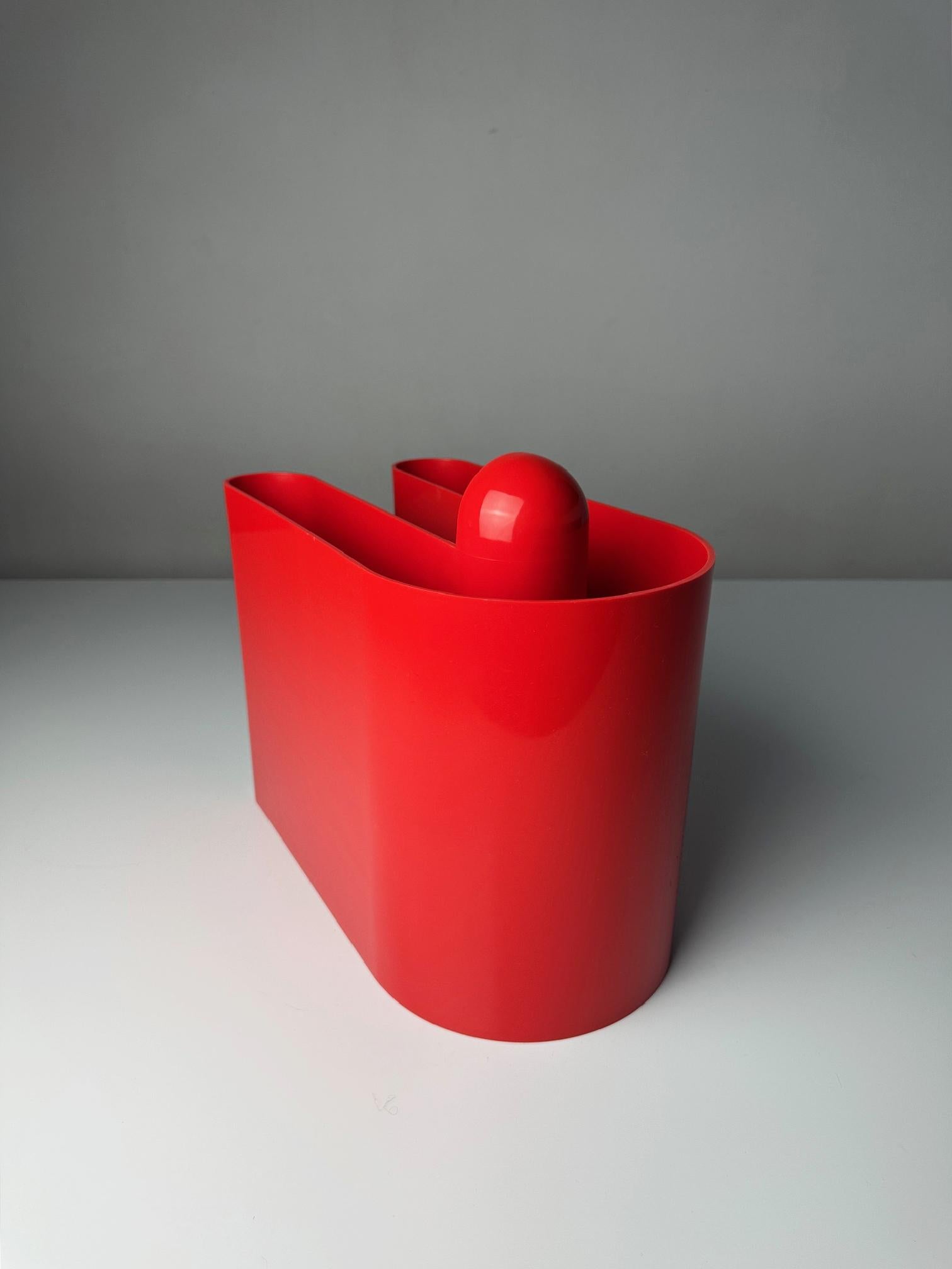 Italian “Bilumen” Magazine Rack by Rodolfo Bonetto, 1960s Italy — Iconic For Sale