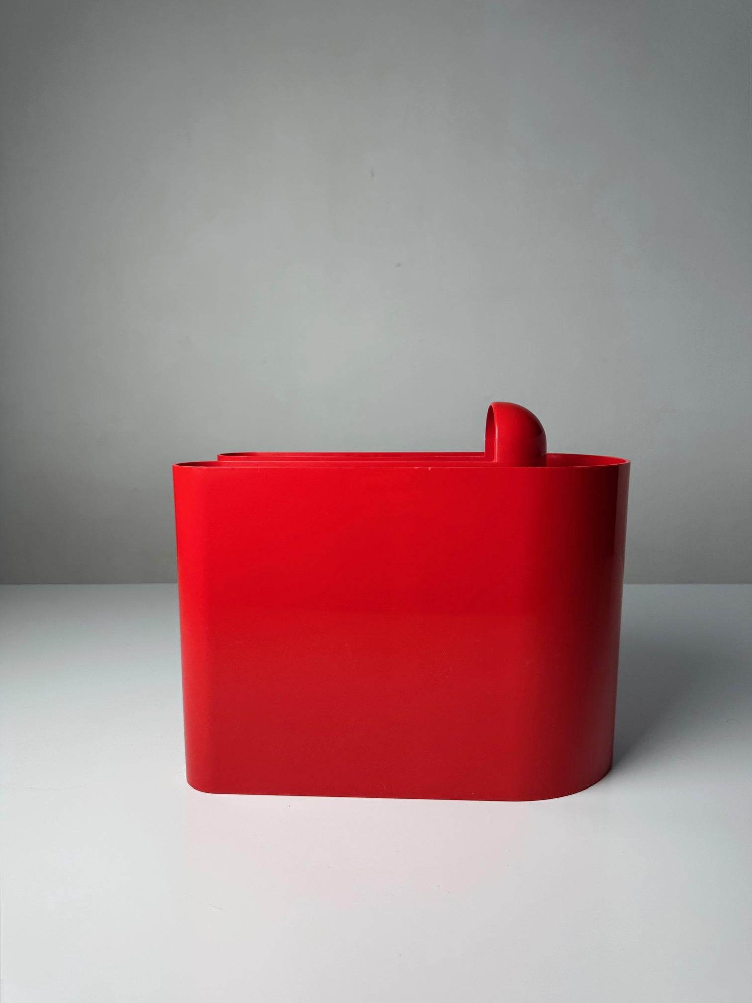 Plastic “Bilumen” Magazine Rack by Rodolfo Bonetto, 1960s Italy — Iconic For Sale