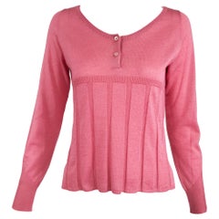  Bilzerian Salmon Pink Cashmere and Silk Sweater