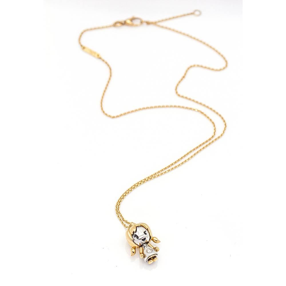 BIMBA Collier pendentif bicolore avec chaîne en vente 3
