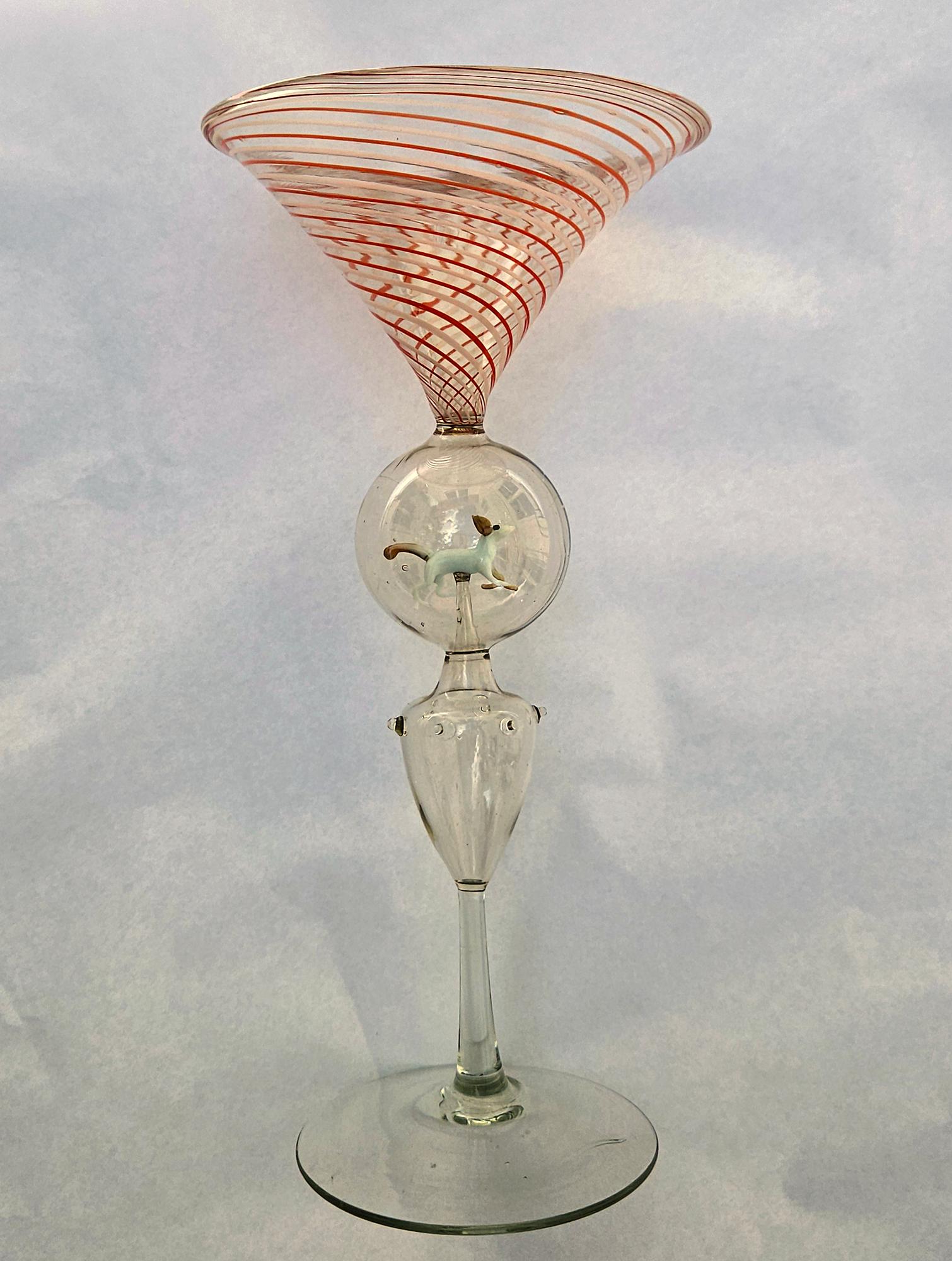 Set von vier Bimini- Martini-Cocktailgläsern mit Tieren im Angebot 2