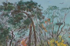Bin Zhu Landschaft Original Öl auf Leinwand "Farming Season"