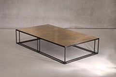 Binate Coffee Table — Extra Large — Blackened Steel & Patinated Brass