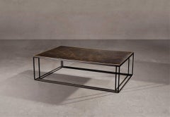 Binate Coffee Table — Large — Blackened Steel & Patinated Brass